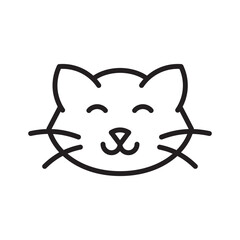 Cat face icon vector design illustration template in trendy style