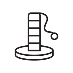 Rope ball toy icon vector design illustration template for cats in trendy style