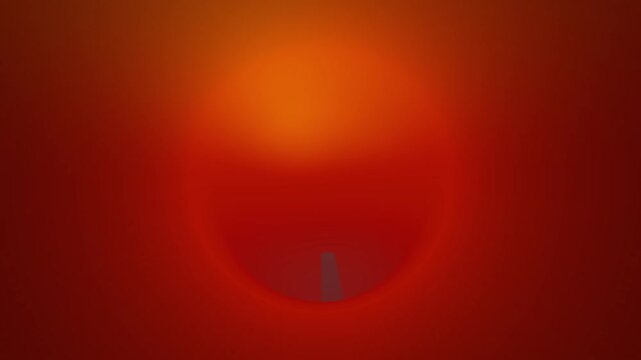 Warm glowing orange sun sphere, abstract minimal background with soft golden light and gradient tones