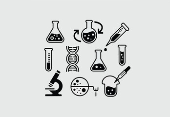 Science Laboratory Icons Set