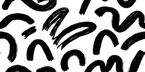 Minimalist abstract black and white wave pattern for design