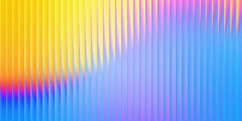 Vibrant gradient waves with yellow, pink, and blue tones creating abstract optical illusion