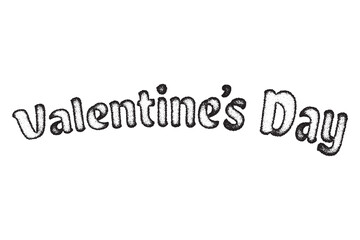 Valentine's day lettering typography art grunge vector