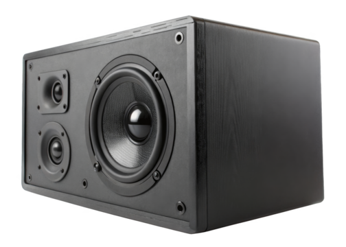 Speaker box isolated on a transparent background.