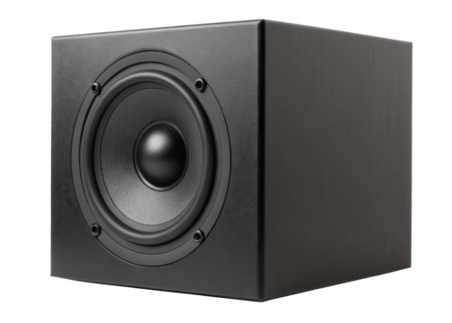 Speaker box isolated on a transparent background.