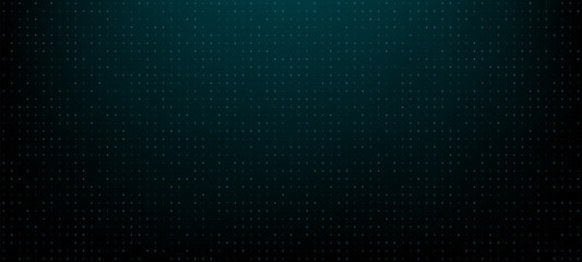 Digital teal dot pattern for futuristic technology background. HUD style vector graphics or cyber security data visualization concept.