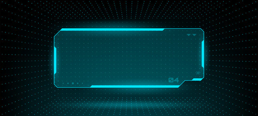 Futuristic hud vector graphics with glowing interface element. Digital display background for technology theme and data visualization. Interface © hiten666