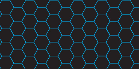 Honeycomb pattern with hexagon mesh. Texture bee comb grid. Net seamless pattern. Line vector illustration isolated on white background.
