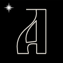 Capital Letters A of English alphabet. luxury and elegant font glamour french style