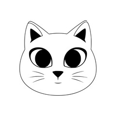 Step by step guide to drawing a simple black cat face