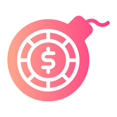 bomb gradient icon