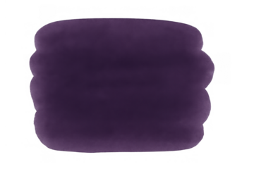 Purple watercolor swatch creating brush stroke texture on transparent background for design element