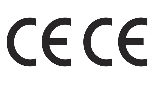 Black C E marks on white background ce mark symbol