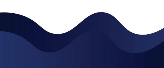 PrintVector blue line background curve element with white space for text and message design, overlapping layers.