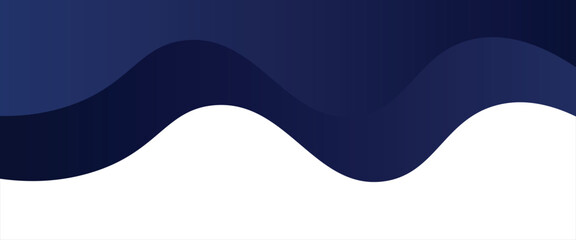 PrintVector blue line background curve element with white space for text and message design, overlapping layers.