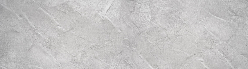 White gray grey rough cement concrete plaster facade texture, wall background banner panorama