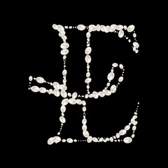 Capital Letters of English alphabet. luxury and elegant font glamour style