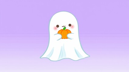 A mischievous, winking jack-o'-lantern glows on vibrant green moss, surrounded by brightly colored purple and blue magical mushrooms in a whimsical forest.