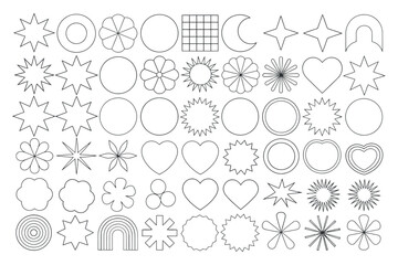 Collection of Trendy Geometric Shapes Design Vector