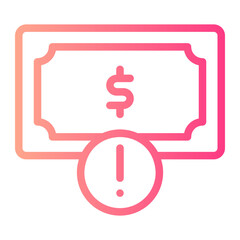 economic crisis gradient icon