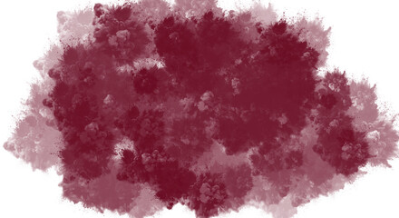 Watercolor burgundy stain isolated on transparent background is a bold and beautiful addition to any design, adding depth and richness to your artwork