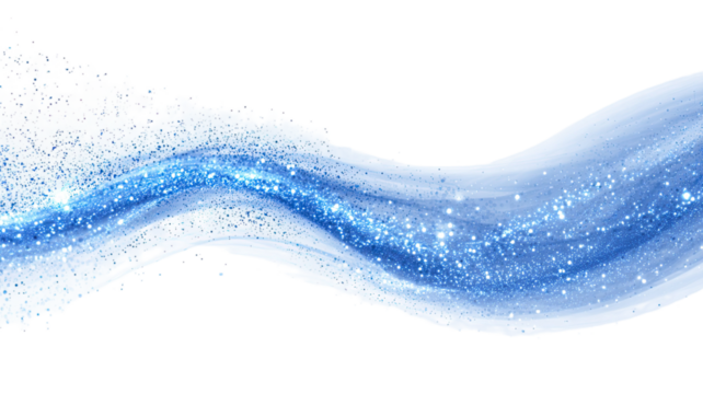 Abstract blue wave flowing smoothly on a clean white background representing motion, fluidity, freshness, and modern minimal graphic design
