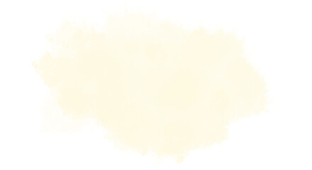 Pale yellow watercolor stain isolated on transparent background, perfect for adding a subtle and cheerful touch to your designs and creative projects