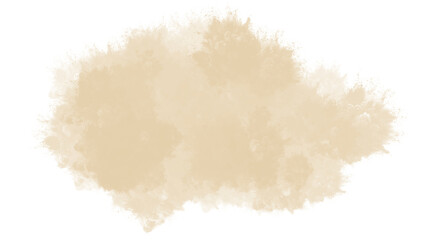 Watercolor beige splash isolated on transparent background, perfect for adding a touch of elegance and sophistication to any design project or presentation