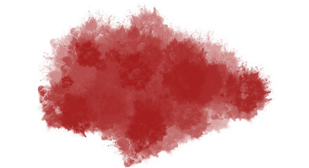 Watercolor red splash isolated on transparent background, a vibrant and eyecatching element for adding a dynamic touch to your creative projects