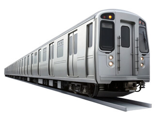 Fototapeta premium Subway Train isolated on a transparent background.