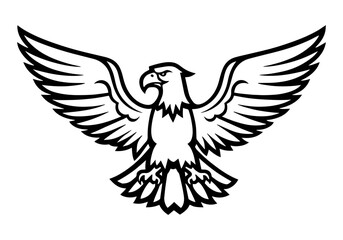 Obraz premium illustration of an eagle with its wings fully spread