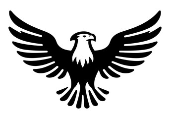 Obraz premium vector illustration of an eagle with spread wings