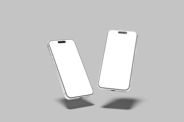 Smartphone 17 pro max blank mockup