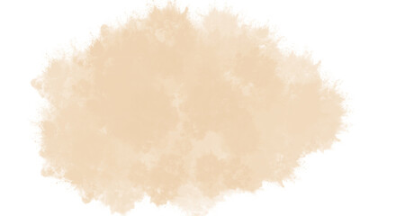 Warm peach watercolor stain isolated on transparent background, perfect for adding a touch of warmth and vibrancy to your artistic designs and projects