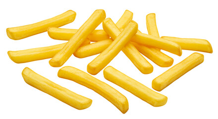 Golden crispy french fries a classic side dish against black backdrop