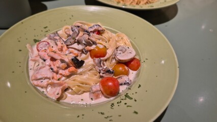 Creamy Salmon Fettuccine 