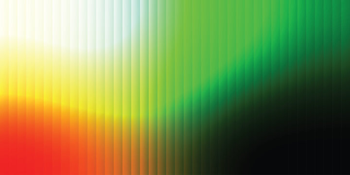 Abstract vertical gradient of vibrant colors transitioning from red to yellow green and black in a pixelated mosaic pattern beckground