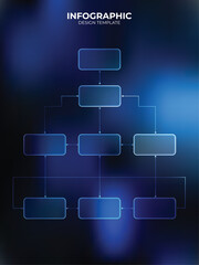 Glassmorphism Business options infographics, timeline, design template for business presentations or information banner. UI UX Design. Futuristic and technology concept. 8 vertical buttons