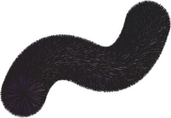 Abstract s-shaped form with textured surface scientific biology concept representation