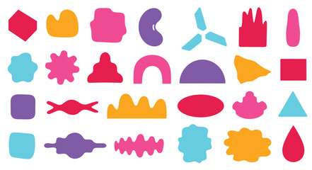 Abstract organic liquid shapes and wavy forms in a soft round oval pattern ideal for backgrounds and textures