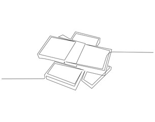 Stack of banknotes continuous line. Continuous one line drawing of stack banknotes. Dollar money concept. Single line drawing