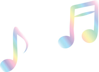 Obraz premium Iridescent Music Notes