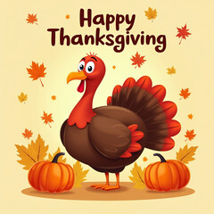 Happy Thanksgiving Day, celebration illustration background, social media post, thanksgiving greeting autumn concept