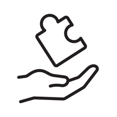 Puzzle piece icon vector design illustration in trendy style