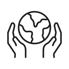 Global protection icon vector design illustration template in trendy style