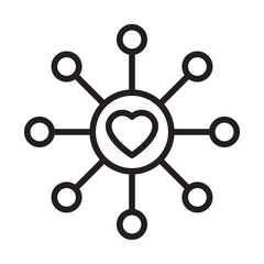 Health network icon vector illustration design template in trendy style