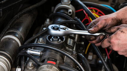 mechanic changing a wheel
