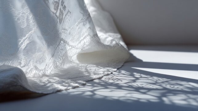 Delicate lace casts intricate shadows, whispering tales of bygone nuptials and Esala Perahera's moonlit dance of textiles