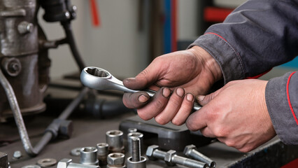 close up of a mechanic