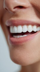Obraz premium Radiant smile of a Caucasian woman, essence of joy on World Laughter Day, dental harmony and vibrant delight